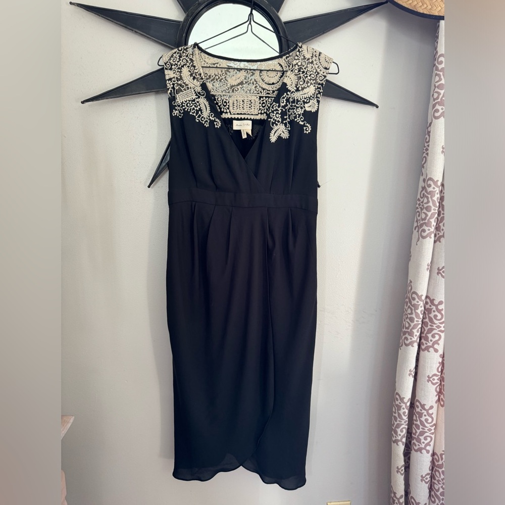 Anthropologie black and lace dress